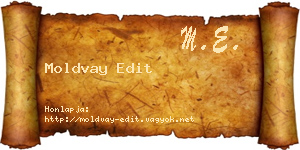 Moldvay Edit névjegykártya